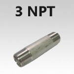 3 NPT Type 316 Stainless Pipe Nipples